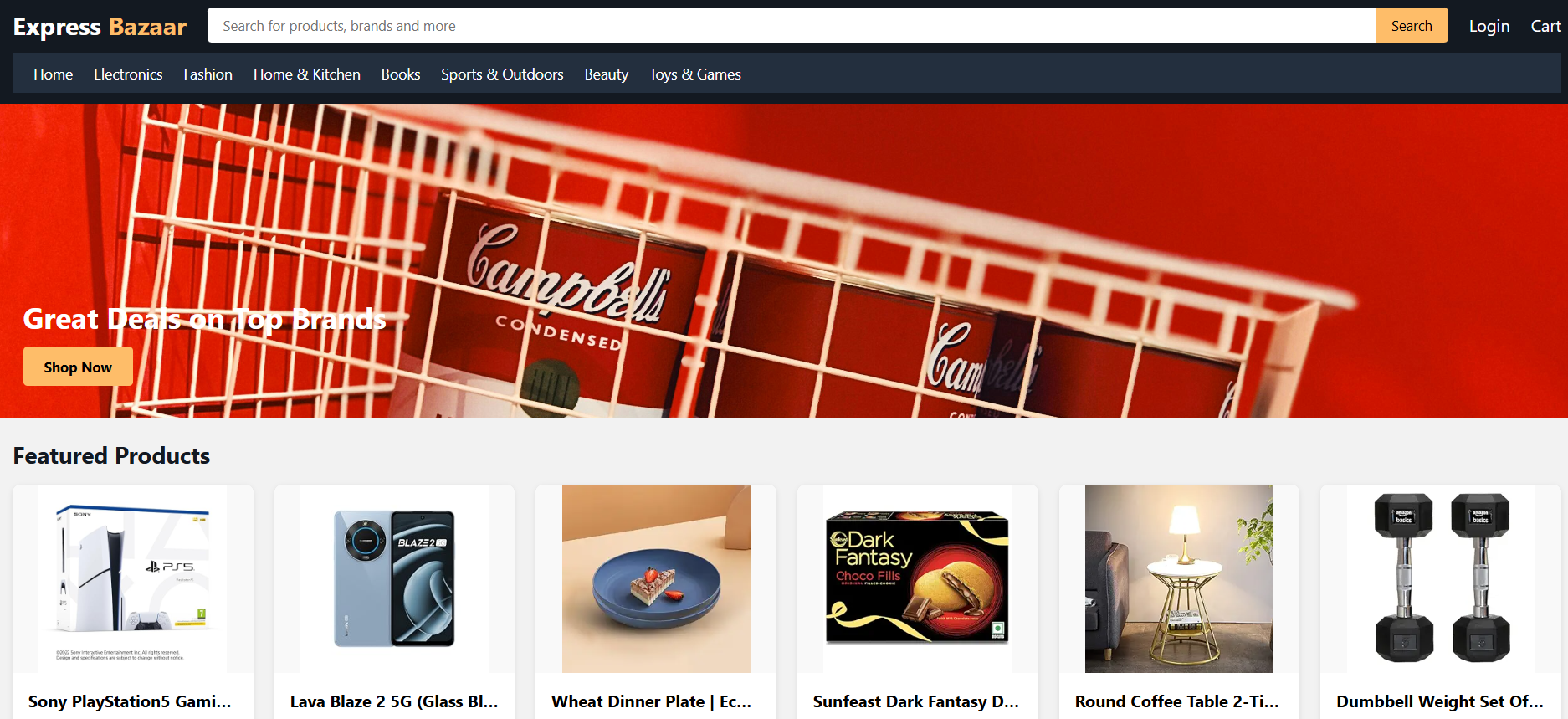 ExpressBazzar Home Page